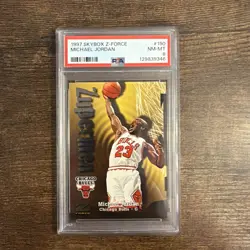 1997-98 Skybox Z-Force Michael Jordan #190 Zuperman PSA 8 NM-MT Chicago Bulls - Image 1
