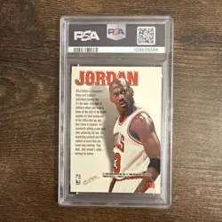 1997-98 Skybox Z-Force Michael Jordan #190 Zuperman PSA 8 NM-MT Chicago Bulls - Image 2