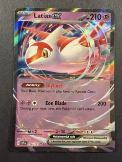 Pokemon TCG Latias EX Surging Sparks Scarlet & Violet Double Rare Card 76/191 - Image 1