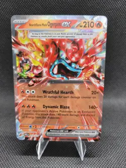Heartflame Mask Ogerpon Ex 17/131 Prismatic Evolutions Holo Rare Pokemon Card... - Image 1