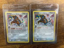 Pokemon Card Deoxys Delta Species Holo Rare 2/17 MP LOT OF 2 - Image 1
