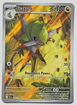 Fraxure 146/086 Black Bolt Illustration Rare Full Art Holo Pokemon Card NM - Image 1