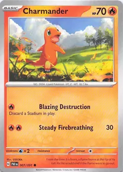 Pokemon Card - Charmander - (007/091 - Paldean Fates) - Image 1
