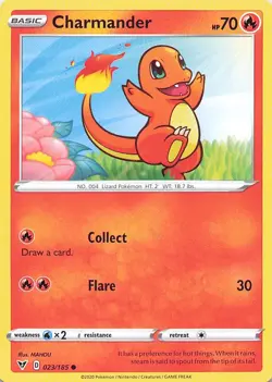 Pokemon Card - Charmander - (023/185 - Vivid Voltage) - Image 1