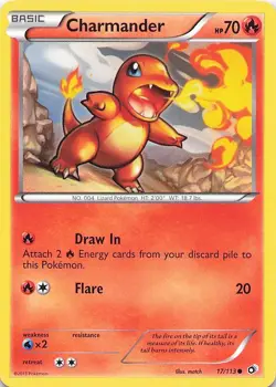 Pokemon Card - Charmander - (17/113 - Legendary Treasures) - Image 1
