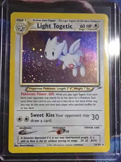 Pokemon TCG Light Togetic Neo Destiny Holo Card 15/105 - Image 1