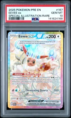 Eevee Sir Prismatic Evolutions Illustration Card 167/131 NM Condition PSA 10 - Image 1