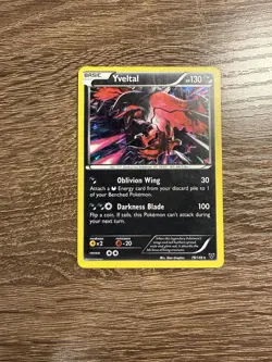 Yveltal BASIC 78/146 Pokemon Exclusive Base Set Series Regular 2014 Playing Card - Image 1