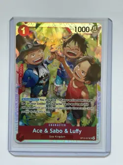 One Piece Card Game Ace & Sabo & Luffy OP13-007 SR Foil - English - Image 1