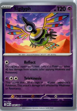 Sigilyph (Poke Ball Pattern) White Flare 038/086 Uncommon Holo NM - Pokemon Card - Image 1