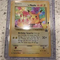 Pokemon Pikachu TCG Celebrations Birthday Promo Holo Card #24 - Image 1