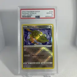 2022 Pokemon SWSH Lost Origin Radiant Steelix #124/196 PSA 10 - Image 1
