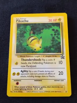 Pokemon Card Pikachu Movie Promo Black Star #27 Wizard Of The Coast 2000 NM - Image 1