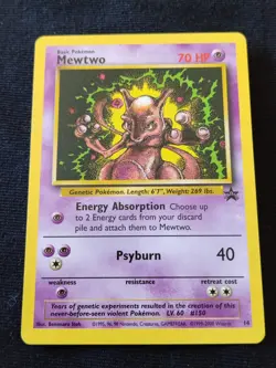 Pokemon Card Mewtwo Strike Back Promo Black Star 12 Wizards Of The Coast 2000 EX - Image 1