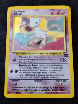 Pokemon Card Mew League Promo Black Star #9 Holo Wizards Of The Coast 2000 EX - Image 1
