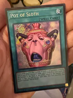 Yugioh! 1x Pot of Sloth CORI-EN061 Secret Rare 1st Ed NM - Image 1