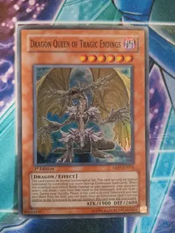 Yugioh Dragon Queen of Tragic Endings ABPF-EN014 1ST ED LP SUPER - Image 1