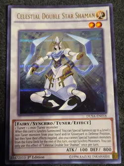 Yugioh Celestial Double Star Shaman DUSA-EN018 Ultra Rare 1st Ed VLP - Image 1