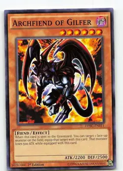 Archfiend of Gilfer DPBC-EN011 Duelist Pack: Battle City Common LP Yu-Gi-Oh - Image 1