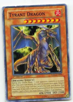 Tyrant Dragon SDRL-EN009 Rise of the Dragon Lords Common LP Yu-Gi-Oh - Image 1