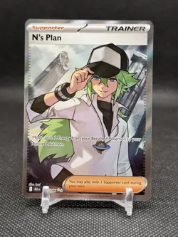 Ns Plan 163/086 Pokemon TCG Black Bolt Ultra Rare Full Art Trainer - Image 1