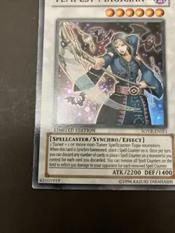 Yugioh Tempest Magician SOVR-ENSE1 Super Rare Limited Edition HP - Image 5