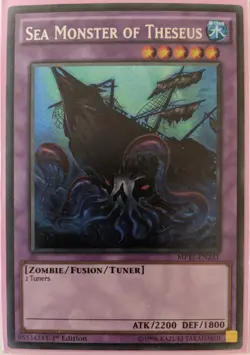 YuGiOh Sea Monster of Theseus Secret Rare 1st Edition MP17-N231 - Image 1