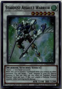 Stardust Assault Warrior Ultra Rare 2018 Mega-Tins CT15-EN008 LP - Image 1