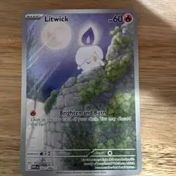 Litwick 101/086: White Flare Illustration rare SP Gold Star ENGLISH Pokemon - Image 1