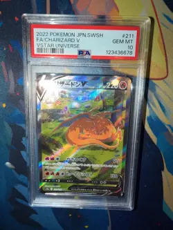 Pokemon PSA 10 Charizard V #211/172 Sw&Sh VSTAR Universe 2022 Japanese - Image 1