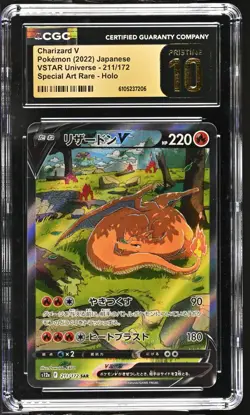 CGC PRISTINE 10 Charizard V Pokemon Japanese VSTAR Universe 211/172 SAR psa - Image 1