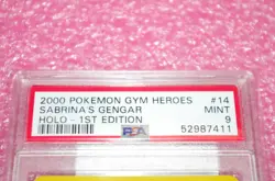 Pokemon Sabrina's Gengar Gym Heroes 2000 1st Edition Holo Rare #14 PSA 9 MINT - Image 3
