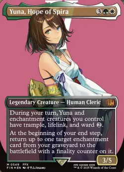 Yuna, Hope of Spira (Borderless) (Surge Foil) Final Fantasy Foil - Image 1