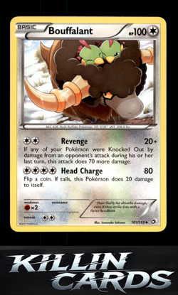 Bouffalant 107/113 Pokemon Uncommon Legendary Treasures Card LP - Image 1