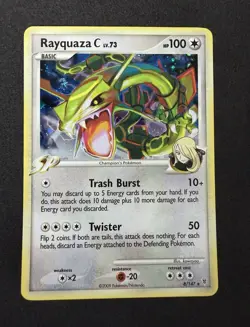 2009 Pokemon Rayquaza C Lv.73 Supreme Victors #8 Holo Rare SP NM- - Image 1