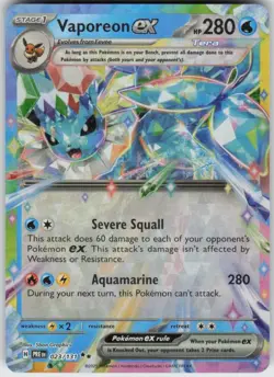 Vaporeon ex - 023/131 023/131 Double Rare SV: Prismatic Evolutions Near Mint - Image 1