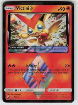 Holo Victini ◇ 7/70 Prism Star Rare Dragon Majesty Near Mint - Image 1