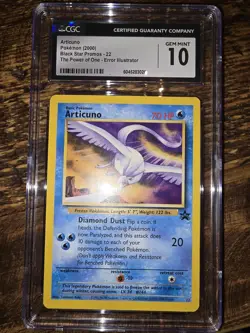 Pokemon Articuno The Power of One Black Star Promo #22 AOKI ERROR CGC 10 - Image 1