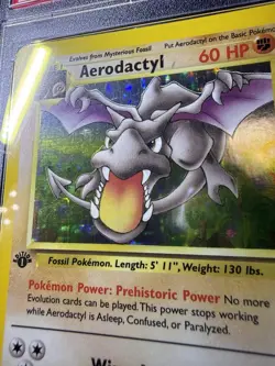 [ PSA 8 ] 1st Edition Aerodactyl Fossil 1/62 Holo English NM 1999 Pokemon Rare - Image 3