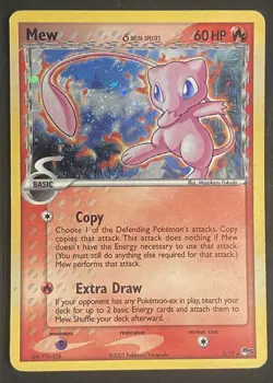 Mew Delta Species 2007 Pokemon Pop Series 5 #3/17 Holo LP- ERROR Inverted Back - Image 1