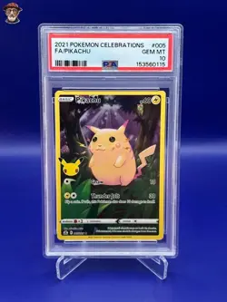 2021 Pokemon - Pokemon Celebrations - Pikachu #005 - PSA 10 - Image 1