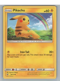 Pikachu 28/73 Near Mint Shining Legends C Pokemon - Image 1