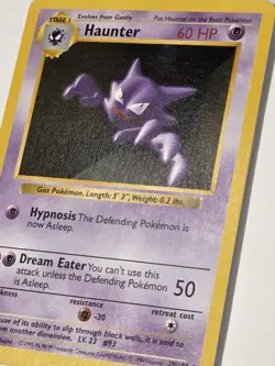 Haunter 29/102 Uncommon Base Set Shadowless Pokemon Unlimited 1999 Vintage - Image 3