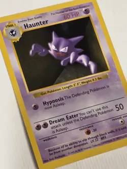 Haunter 29/102 Uncommon Base Set Shadowless Pokemon Unlimited 1999 Vintage - Image 4