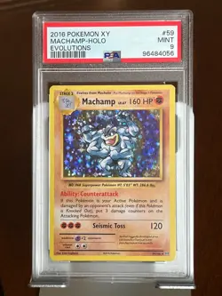 Pokemon Machamp 59 XY Evolutions Holo PSA 9 - Image 1