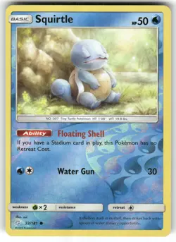 Squirtle 22/181 Common Team Up Pokemon Reverse Holo Lightly Played - Image 1