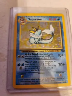Vaporeon 12/64 Jungle Holo Pokemon Card - Image 1