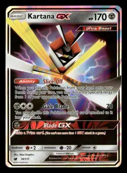 Kartana GX - 70/111 - Ultra Rare - Crimson Invasion - Pokemon Card - LP - Image 1