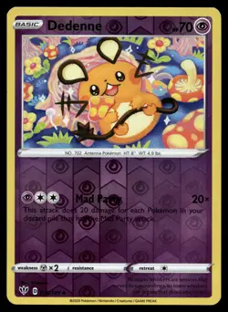 POKEMON DEDENNE DARKNESS ABLAZE 078/189 UC REVERSE HOLO NM/M - Image 1