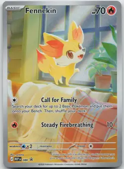 Fennekin 080 Holo Promo ME: Mega Evolution Promo Pokemon Near Mint - Image 1